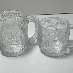 Set Of 2 VTG The Flinstones McDonald's‎ Mugs Glasses 1993